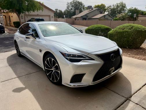 White 2023 Lexus LS 500h Base