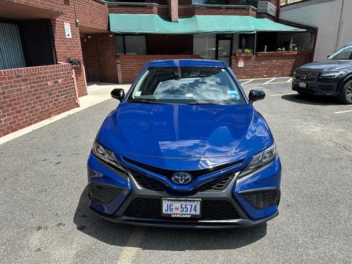 Blue 2024 Toyota Camry Hybrid SE Nightshade