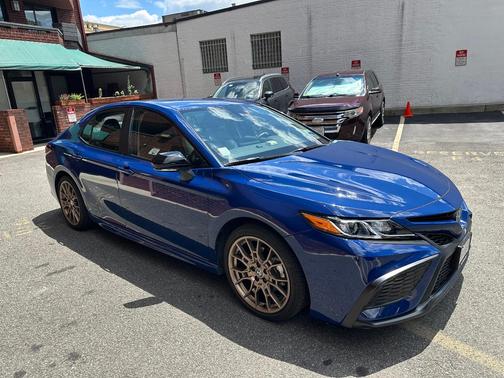 Blue 2024 Toyota Camry Hybrid SE Nightshade