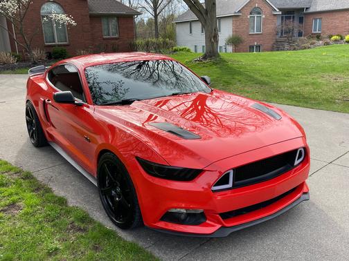 Orange 2015 Ford Mustang GT Premium