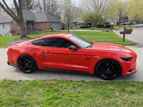 Orange 2015 Ford Mustang GT Premium