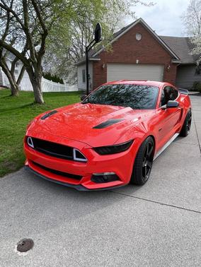 Orange 2015 Ford Mustang GT Premium
