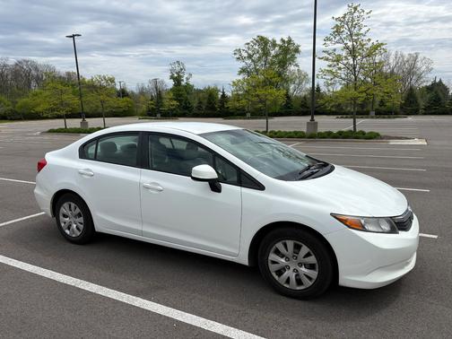 White 2012 Honda Civic LX