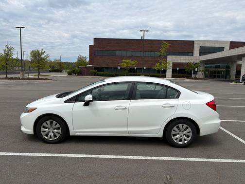 White 2012 Honda Civic LX