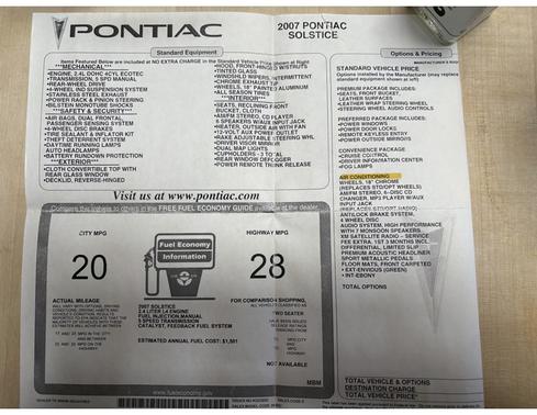 2007 Pontiac Solstice Base
