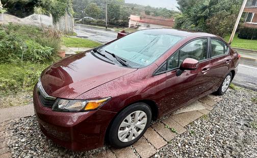 Red 2012 Honda Civic LX