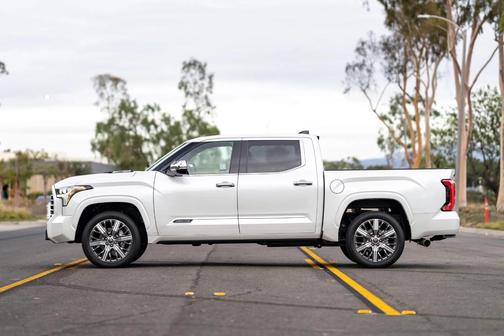 White 2023 Toyota Tundra Hybrid Capstone