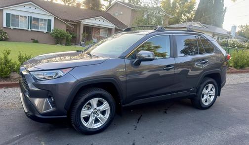 Gray 2021 Toyota RAV4 Hybrid XLE