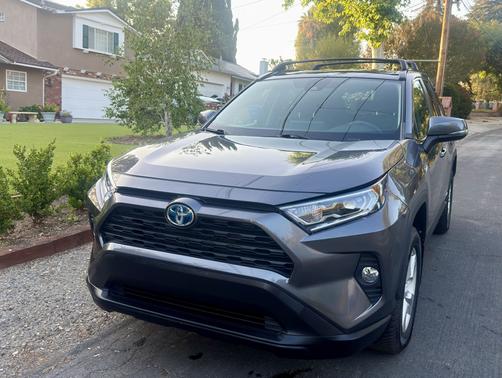 Gray 2021 Toyota RAV4 Hybrid XLE