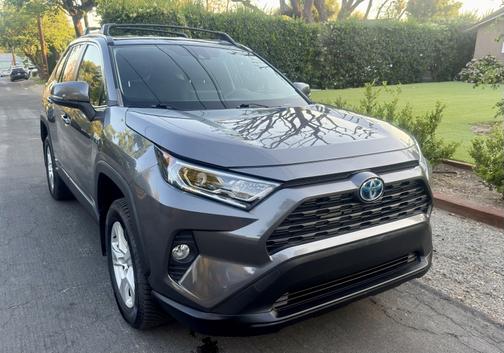 Gray 2021 Toyota RAV4 Hybrid XLE