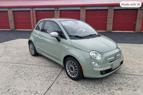 Green 2013 FIAT 500 Lounge