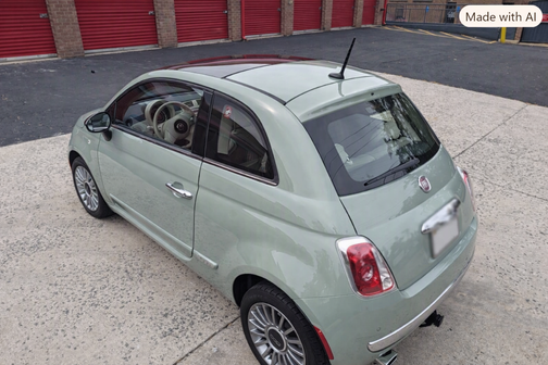 Green 2013 FIAT 500 Lounge