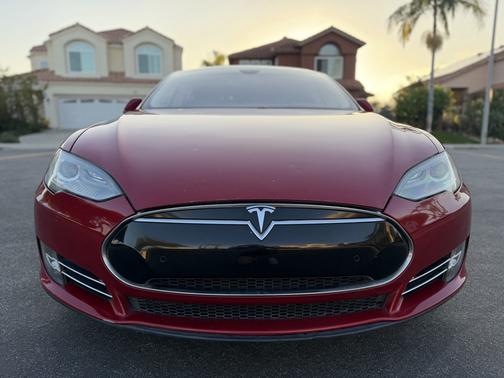 Red 2014 Tesla Model S Performance