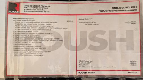 Red 2016 Ford F-150 Lariat