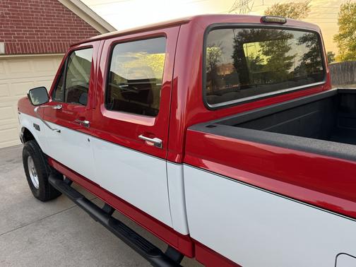 Red 1994 Ford F-350 XL Crew Cab