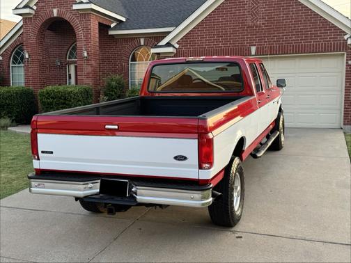 Red 1994 Ford F-350 XL Crew Cab