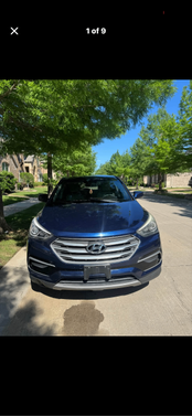 Blue 2017 Hyundai Santa Fe Sport 2.4L