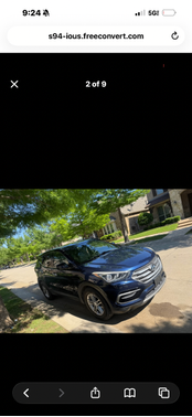 Blue 2017 Hyundai Santa Fe Sport 2.4L