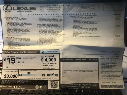 2015 Lexus RC F Base