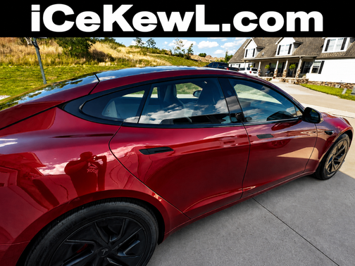Red 2026 Tesla Model S Plaid