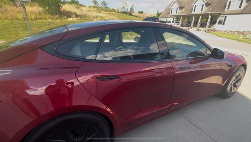 Red 2026 Tesla Model S Plaid