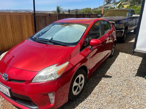 Red 2013 Toyota Prius Three