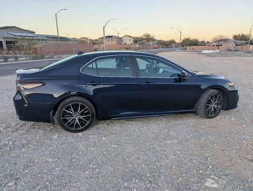 Blue 2022 Toyota Camry SE Nightshade