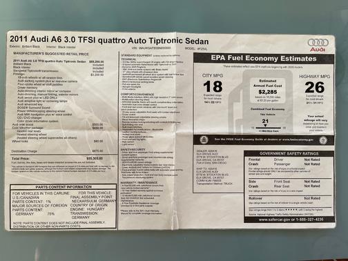 2011 Audi A6 3.0 Prestige