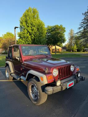 Red 2001 Jeep Wrangler Sport