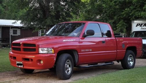 Red 2001 Dodge Ram 1500 Quad Cab