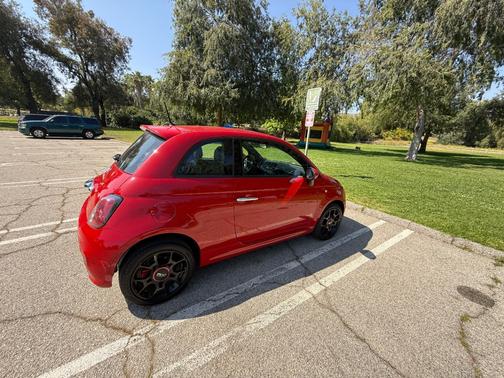 Red 2015 FIAT 500 Sport