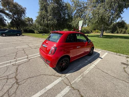 Red 2015 FIAT 500 Sport