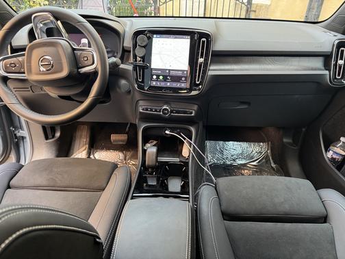 Gray 2023 Volvo C40 Recharge Pure Electric Twin Plus