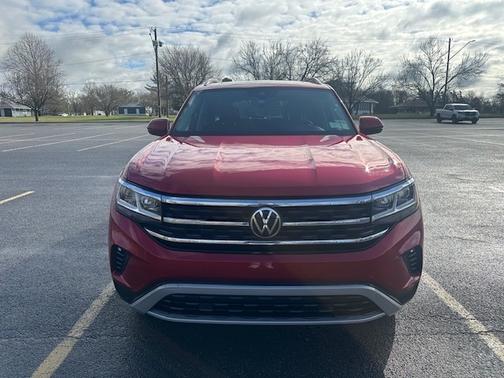Red 2021 Volkswagen Atlas 3.6L SEL