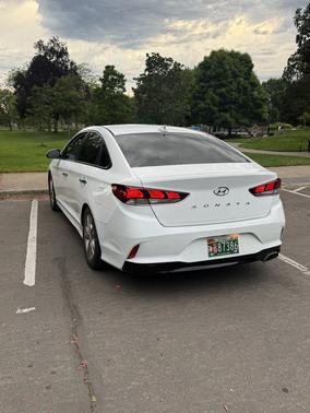 White 2018 Hyundai SONATA SEL+