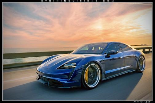 Blue 2022 Porsche Taycan Taycan Turbo S