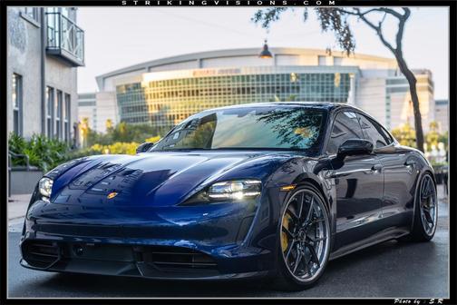 Blue 2022 Porsche Taycan Taycan Turbo S