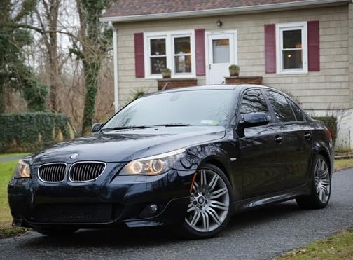 Blue 2008 BMW 550 i