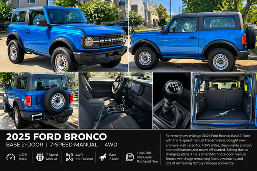Blue 2025 Ford Bronco Base