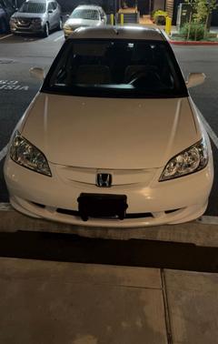 White 2004 Honda Civic Hybrid Base