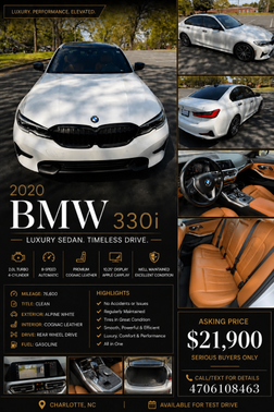 White 2020 BMW 330 i