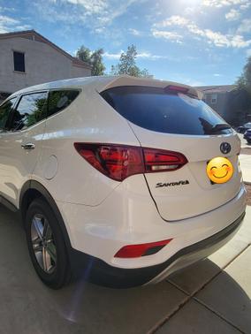 White 2017 Hyundai Santa Fe Sport 2.4L