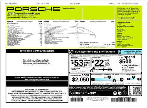 Red 2024 Porsche Cayenne E-Hybrid