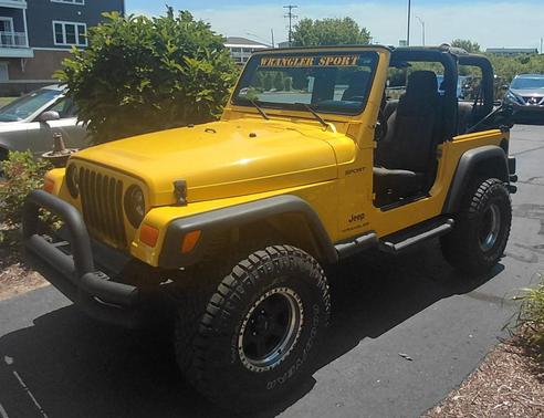 Yellow 2004 Jeep Wrangler Sport