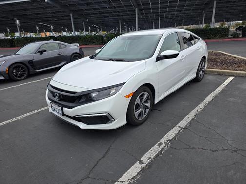 White 2021 Honda Civic LX