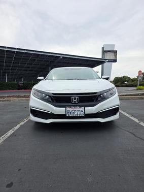 White 2021 Honda Civic LX