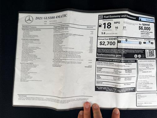 White 2021 Mercedes-Benz GLS 580 4MATIC