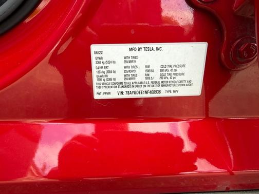 Red 2022 Tesla Model Y Long Range