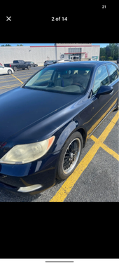 Blue 2008 Lexus LS 460 Base