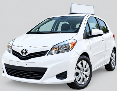 White 2014 Toyota Yaris LE